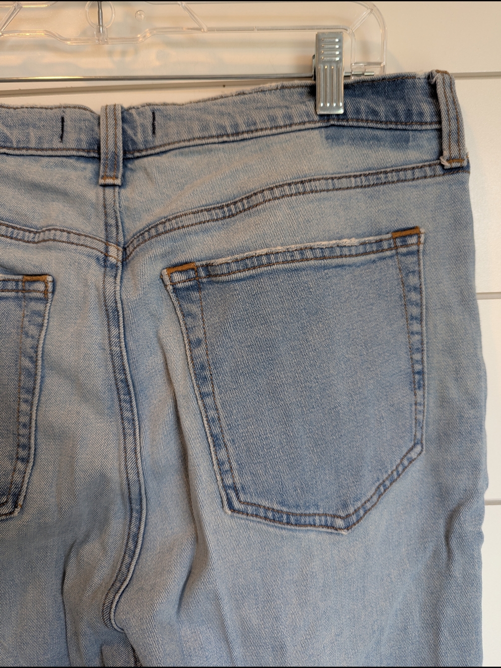 Abercrombie & Fitch 90s Slim Straight Criss Cross Jeans Size 33 / 16 LONG TALL - Picture 6 of 13